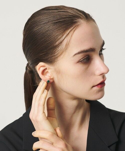 BEAUTY&YOUTH UNITED ARROWS / ビューティー&ユース ユナイテッドアローズ ピアス・イヤリング | ＜eoa＞ストーン マラカイト スタッズ ピアス 片耳用 | 詳細2