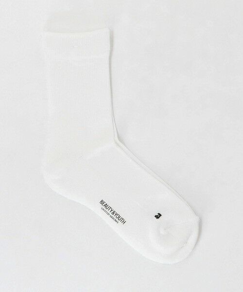 BEAUTY&YOUTH UNITED ARROWS / ビューティー&ユース ユナイテッドアローズ ソックス | パイル クウォータ— ソックス 抗菌・防臭（WHITE）