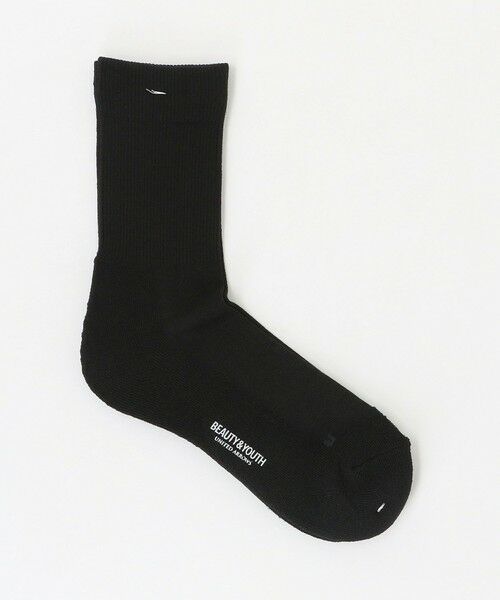 BEAUTY&YOUTH UNITED ARROWS / ビューティー&ユース ユナイテッドアローズ ソックス | パイル クウォータ— ソックス 抗菌・防臭（BLACK）