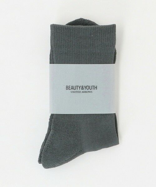 BEAUTY&YOUTH UNITED ARROWS / ビューティー&ユース ユナイテッドアローズ ソックス | パイル クウォータ— ソックス 抗菌・防臭（DK.GRAY）