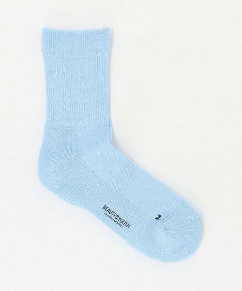 BEAUTY&YOUTH UNITED ARROWS / ビューティー&ユース ユナイテッドアローズ ソックス | パイル クウォータ— ソックス 抗菌・防臭（LT.BLUE）