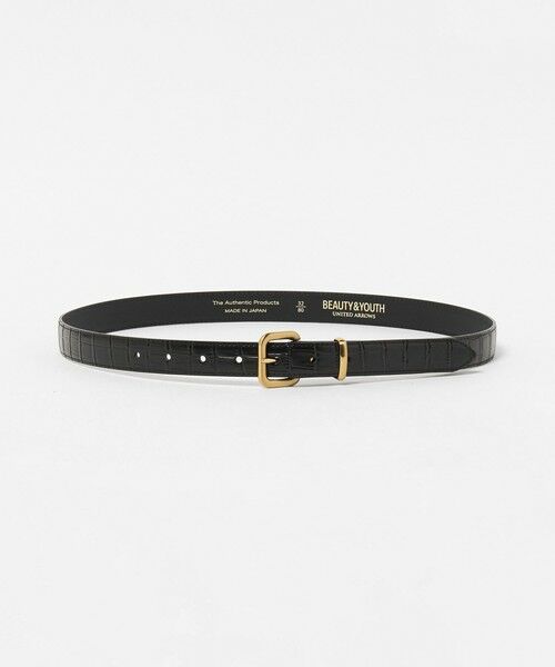 BEAUTY&YOUTH UNITED ARROWS / ビューティー&ユース ユナイテッドアローズ ベルト・サスペンダー | エンボス ベルト 25mm(BLACK)