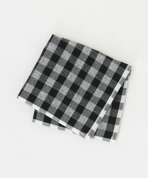 BEAUTY&YOUTH UNITED ARROWS / ビューティー&ユース ユナイテッドアローズ ハンカチ | ギンガム チェック ガーゼ ハンカチ（BLACK）
