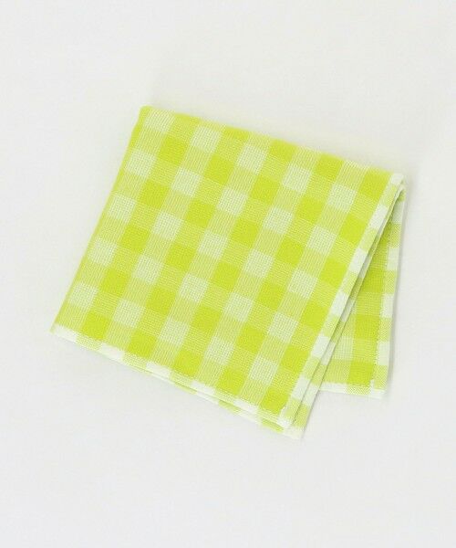 BEAUTY&YOUTH UNITED ARROWS / ビューティー&ユース ユナイテッドアローズ ハンカチ | ギンガム チェック ガーゼ ハンカチ（YELLOW）