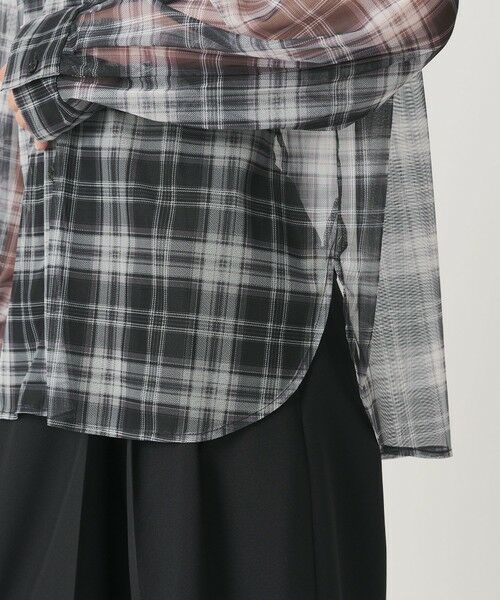BEAUTY&YOUTH UNITED ARROWS / ビューティー&ユース ユナイテッドアローズ シャツ・ブラウス | 【WEB限定】オンブレーチェック シアーバンドカラーシャツ ウォッシャブル | 詳細9