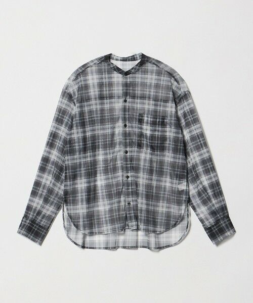 BEAUTY&YOUTH UNITED ARROWS / ビューティー&ユース ユナイテッドアローズ シャツ・ブラウス | 【WEB限定】オンブレーチェック シアーバンドカラーシャツ ウォッシャブル | 詳細19