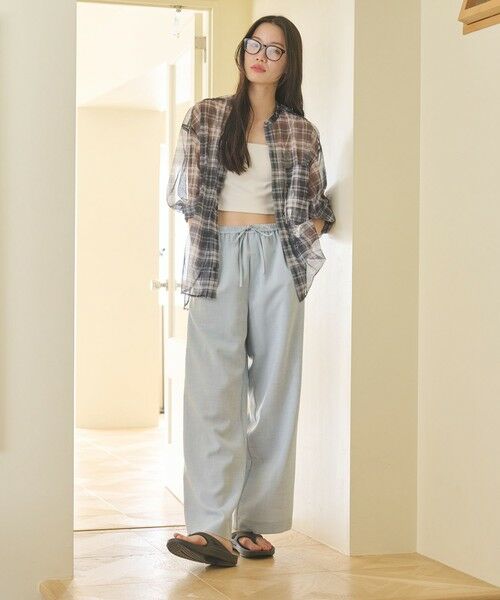 BEAUTY&YOUTH UNITED ARROWS / ビューティー&ユース ユナイテッドアローズ シャツ・ブラウス | 【WEB限定】オンブレーチェック シアーバンドカラーシャツ ウォッシャブル | 詳細5