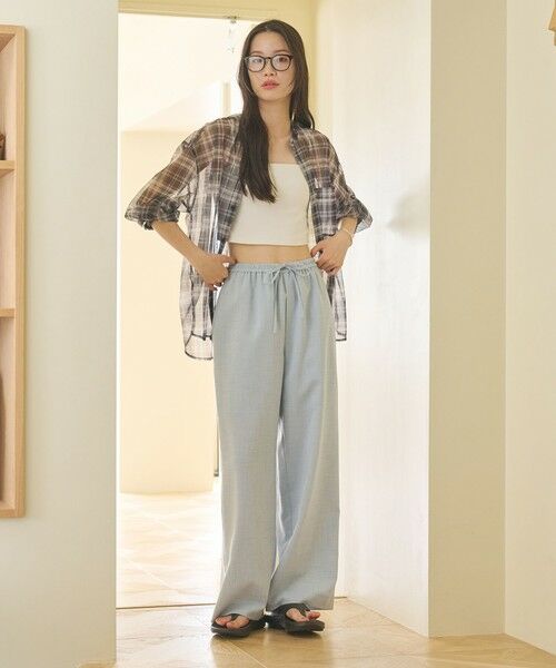 BEAUTY&YOUTH UNITED ARROWS / ビューティー&ユース ユナイテッドアローズ シャツ・ブラウス | 【WEB限定】オンブレーチェック シアーバンドカラーシャツ ウォッシャブル | 詳細6