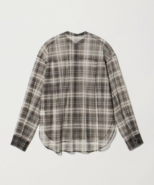 BEAUTY&YOUTH UNITED ARROWS / ビューティー&ユース ユナイテッドアローズ シャツ・ブラウス | 【WEB限定】オンブレーチェック シアーバンドカラーシャツ ウォッシャブル | 詳細30