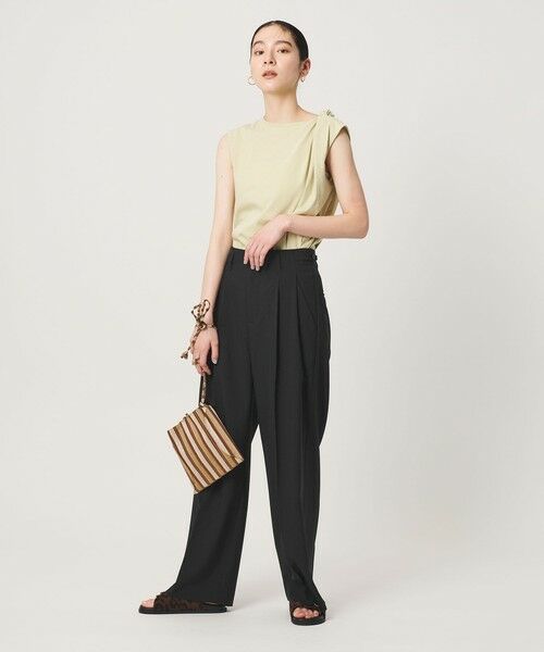 BEAUTY&YOUTH UNITED ARROWS / ビューティー&ユース ユナイテッドアローズ その他パンツ | ポリエステルポプリン 2タック タブ ワイドパンツ 吸水速乾 接触冷感 ウォッシャブル | 詳細3