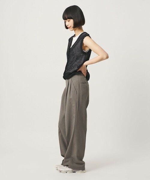 BEAUTY&YOUTH UNITED ARROWS / ビューティー&ユース ユナイテッドアローズ その他パンツ | ポリエステルポプリン 2タック タブ ワイドパンツ 吸水速乾 接触冷感 ウォッシャブル | 詳細10