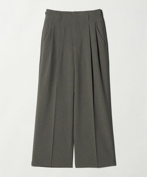 BEAUTY&YOUTH UNITED ARROWS / ビューティー&ユース ユナイテッドアローズ その他パンツ | ポリエステルポプリン 2タック タブ ワイドパンツ 吸水速乾 接触冷感 ウォッシャブル（MD.GRAY）