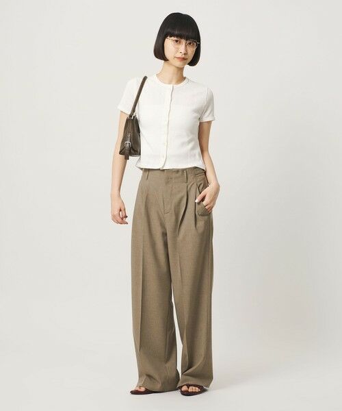 BEAUTY&YOUTH UNITED ARROWS / ビューティー&ユース ユナイテッドアローズ その他パンツ | ポリエステルポプリン 2タック タブ ワイドパンツ 吸水速乾 接触冷感 ウォッシャブル | 詳細23