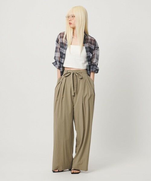 BEAUTY&YOUTH UNITED ARROWS / ビューティー&ユース ユナイテッドアローズ その他パンツ | セルロースブレンド ベルトループ ワイドパンツ ウォッシャブル | 詳細10