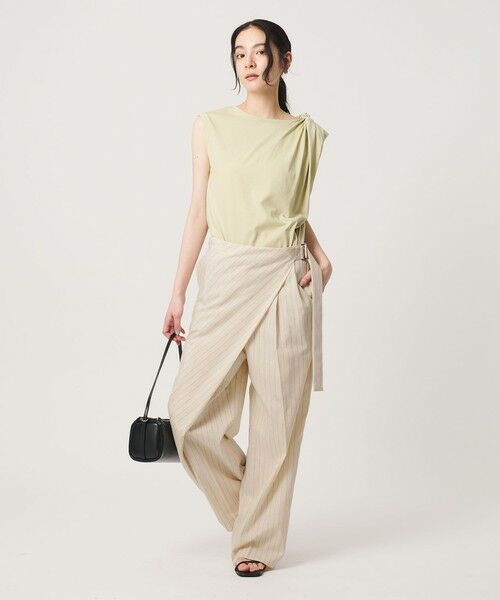 BEAUTY&YOUTH UNITED ARROWS / ビューティー&ユース ユナイテッドアローズ その他パンツ | フロントラップ ベルト パンツ ウォッシャブル | 詳細3