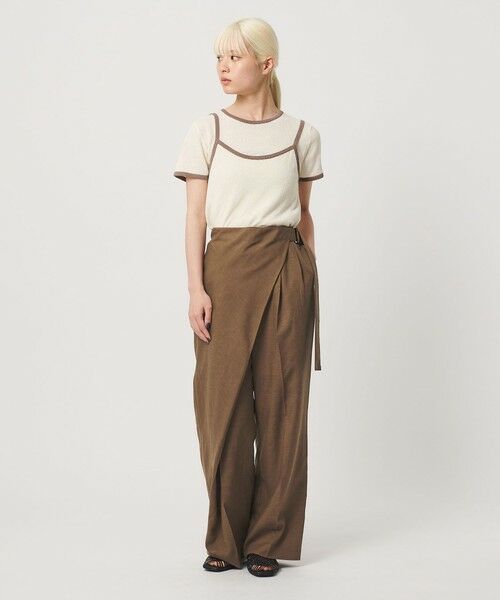 BEAUTY&YOUTH UNITED ARROWS / ビューティー&ユース ユナイテッドアローズ その他パンツ | フロントラップ ベルト パンツ ウォッシャブル | 詳細9
