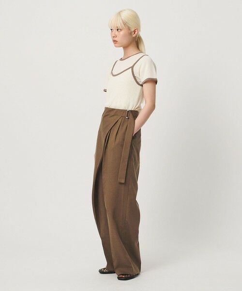 BEAUTY&YOUTH UNITED ARROWS / ビューティー&ユース ユナイテッドアローズ その他パンツ | フロントラップ ベルト パンツ ウォッシャブル | 詳細10