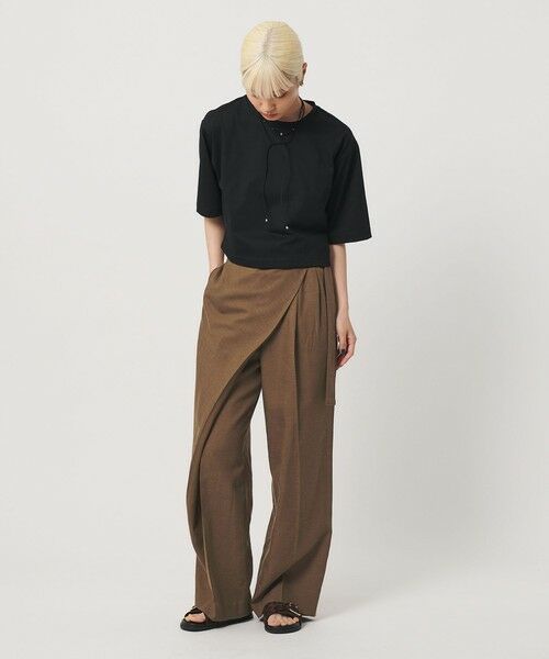 BEAUTY&YOUTH UNITED ARROWS / ビューティー&ユース ユナイテッドアローズ その他パンツ | フロントラップ ベルト パンツ ウォッシャブル | 詳細13