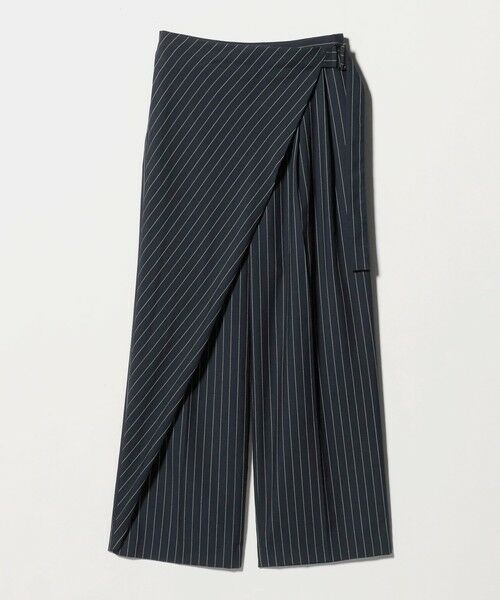 BEAUTY&YOUTH UNITED ARROWS / ビューティー&ユース ユナイテッドアローズ その他パンツ | フロントラップ ベルト パンツ ウォッシャブル（NAVY）