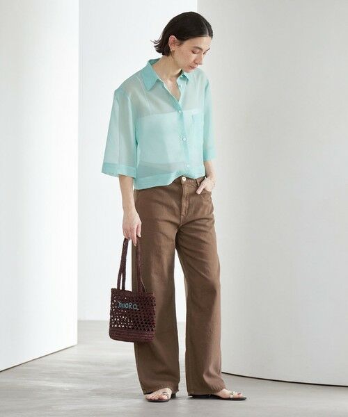 BEAUTY&YOUTH UNITED ARROWS / ビューティー&ユース ユナイテッドアローズ デニムパンツ | 【別注】＜upper hights＞THE NIECE MID RISE ライトオンス デニムパンツ/ミディアムブラウン | 詳細3