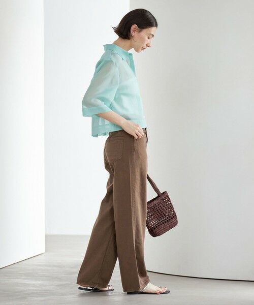 BEAUTY&YOUTH UNITED ARROWS / ビューティー&ユース ユナイテッドアローズ デニムパンツ | 【別注】＜upper hights＞THE NIECE MID RISE ライトオンス デニムパンツ/ミディアムブラウン | 詳細4