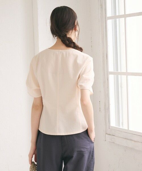 BEAUTY&YOUTH UNITED ARROWS / ビューティー&ユース ユナイテッドアローズ シャツ・ブラウス | カーブスリーブ Vネック ブラウス UVカット 防シワ ウォッシャブル | 詳細5