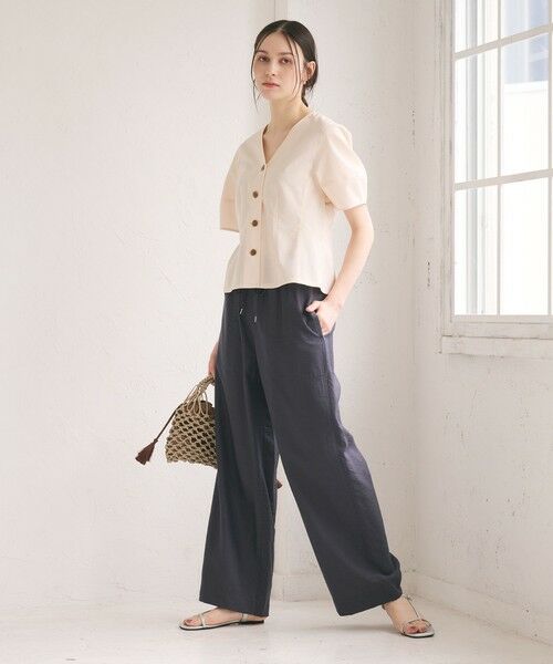 BEAUTY&YOUTH UNITED ARROWS / ビューティー&ユース ユナイテッドアローズ シャツ・ブラウス | カーブスリーブ Vネック ブラウス UVカット 防シワ ウォッシャブル | 詳細7