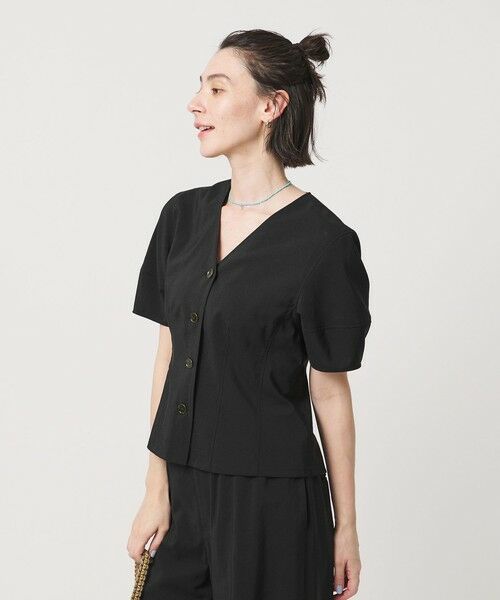 BEAUTY&YOUTH UNITED ARROWS / ビューティー&ユース ユナイテッドアローズ シャツ・ブラウス | カーブスリーブ Vネック ブラウス UVカット 防シワ ウォッシャブル | 詳細10