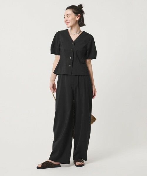 BEAUTY&YOUTH UNITED ARROWS / ビューティー&ユース ユナイテッドアローズ シャツ・ブラウス | カーブスリーブ Vネック ブラウス UVカット 防シワ ウォッシャブル | 詳細11