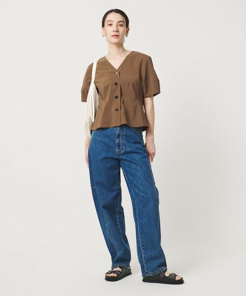 BEAUTY&YOUTH UNITED ARROWS / ビューティー&ユース ユナイテッドアローズ シャツ・ブラウス | カーブスリーブ Vネック ブラウス UVカット 防シワ ウォッシャブル | 詳細15
