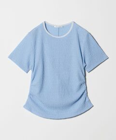 BEAUTY&YOUTH UNITED ARROWS / ビューティー&ユース ユナイテッドアローズ カットソー | ベロア パイピング ギャザー カットソー