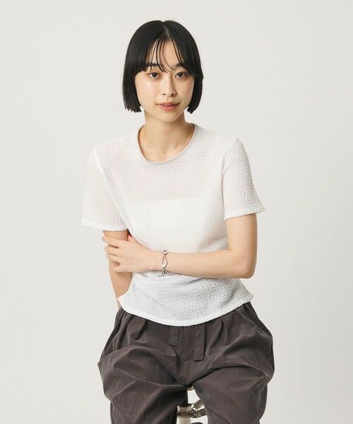 BEAUTY&YOUTH UNITED ARROWS / ビューティー&ユース ユナイテッドアローズ カットソー | ベロア パイピング ギャザー カットソー | 詳細2