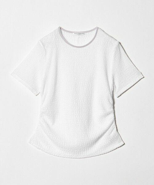 BEAUTY&YOUTH UNITED ARROWS / ビューティー&ユース ユナイテッドアローズ カットソー | ベロア パイピング ギャザー カットソー（WHITE）
