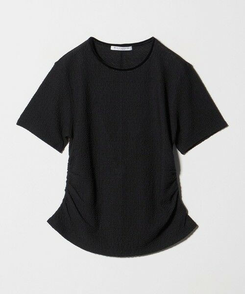 BEAUTY&YOUTH UNITED ARROWS / ビューティー&ユース ユナイテッドアローズ カットソー | ベロア パイピング ギャザー カットソー（BLACK）