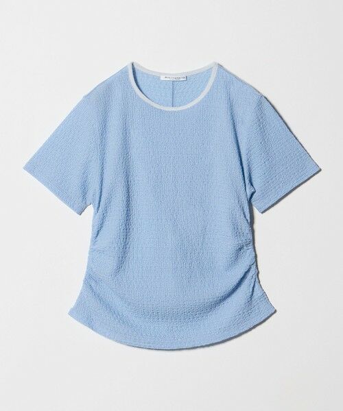 BEAUTY&YOUTH UNITED ARROWS / ビューティー&ユース ユナイテッドアローズ カットソー | ベロア パイピング ギャザー カットソー（LT.BLUE）