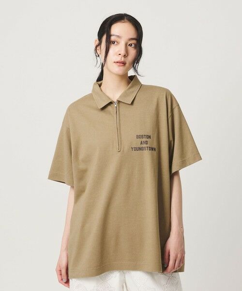BEAUTY&YOUTH UNITED ARROWS / ビューティー&ユース ユナイテッドアローズ ポロシャツ | コットンポリエステル ジップ ビッグ ポロシャツ | 詳細11