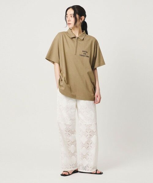 BEAUTY&YOUTH UNITED ARROWS / ビューティー&ユース ユナイテッドアローズ ポロシャツ | コットンポリエステル ジップ ビッグ ポロシャツ | 詳細12