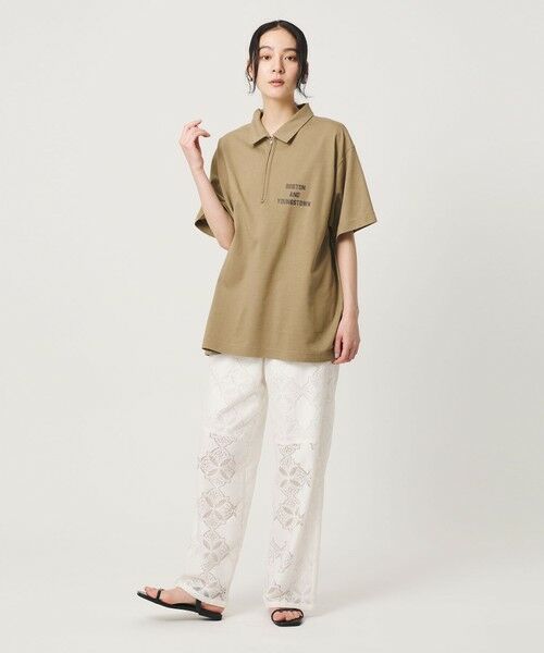 BEAUTY&YOUTH UNITED ARROWS / ビューティー&ユース ユナイテッドアローズ ポロシャツ | コットンポリエステル ジップ ビッグ ポロシャツ | 詳細13