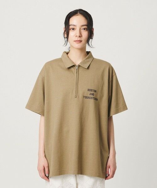 BEAUTY&YOUTH UNITED ARROWS / ビューティー&ユース ユナイテッドアローズ ポロシャツ | コットンポリエステル ジップ ビッグ ポロシャツ | 詳細14