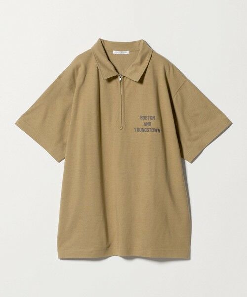 BEAUTY&YOUTH UNITED ARROWS / ビューティー&ユース ユナイテッドアローズ ポロシャツ | コットンポリエステル ジップ ビッグ ポロシャツ（BEIGE）