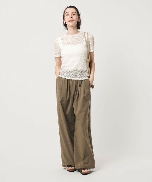 BEAUTY&YOUTH UNITED ARROWS / ビューティー&ユース ユナイテッドアローズ カットソー | フラワーレース ショートスリーブ プルオーバー | 詳細3