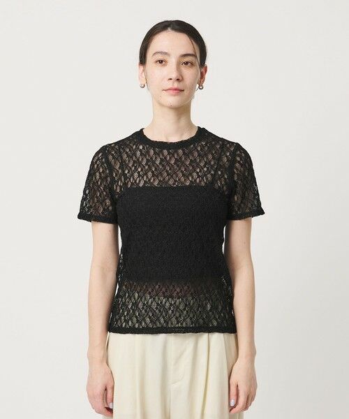 BEAUTY&YOUTH UNITED ARROWS / ビューティー&ユース ユナイテッドアローズ カットソー | フラワーレース ショートスリーブ プルオーバー | 詳細11