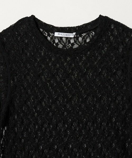 BEAUTY&YOUTH UNITED ARROWS / ビューティー&ユース ユナイテッドアローズ カットソー | フラワーレース ショートスリーブ プルオーバー | 詳細19