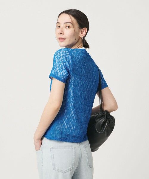 BEAUTY&YOUTH UNITED ARROWS / ビューティー&ユース ユナイテッドアローズ カットソー | フラワーレース ショートスリーブ プルオーバー | 詳細21