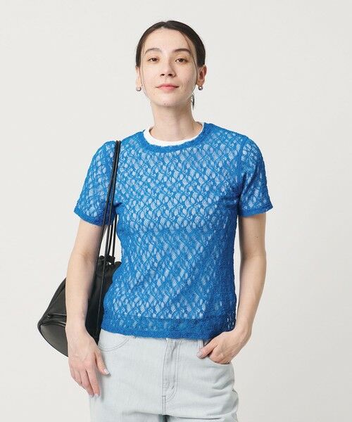 BEAUTY&YOUTH UNITED ARROWS / ビューティー&ユース ユナイテッドアローズ カットソー | フラワーレース ショートスリーブ プルオーバー | 詳細22