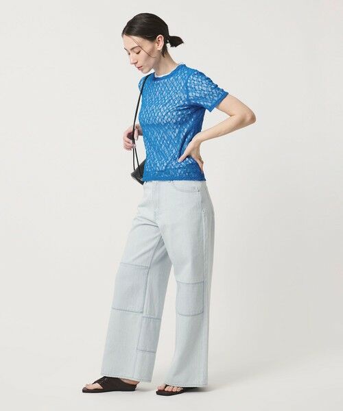 BEAUTY&YOUTH UNITED ARROWS / ビューティー&ユース ユナイテッドアローズ カットソー | フラワーレース ショートスリーブ プルオーバー | 詳細23