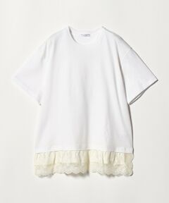 BEAUTY&YOUTH UNITED ARROWS / ビューティー&ユース ユナイテッドアローズ Tシャツ | レースドッキング ショートスリーブ Tシャツ