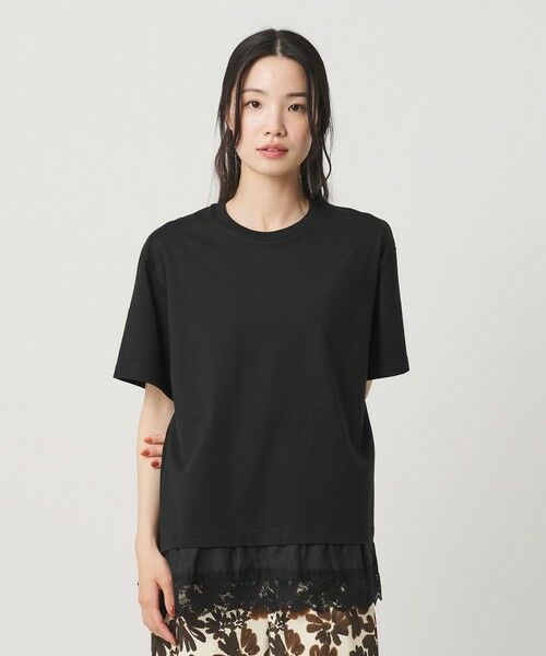 BEAUTY&YOUTH UNITED ARROWS / ビューティー&ユース ユナイテッドアローズ Tシャツ | レースドッキング ショートスリーブ Tシャツ | 詳細11
