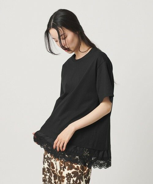 BEAUTY&YOUTH UNITED ARROWS / ビューティー&ユース ユナイテッドアローズ Tシャツ | レースドッキング ショートスリーブ Tシャツ | 詳細12