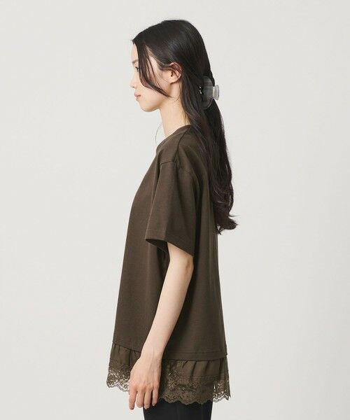 BEAUTY&YOUTH UNITED ARROWS / ビューティー&ユース ユナイテッドアローズ Tシャツ | レースドッキング ショートスリーブ Tシャツ | 詳細21